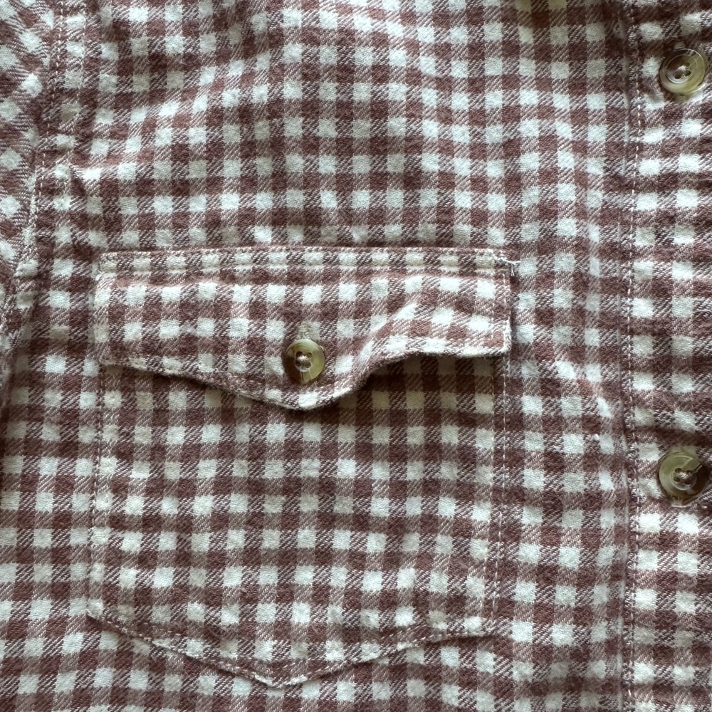 O'Neill Tan and White Plaid Button-Down Shirt - Picture 2 of 7